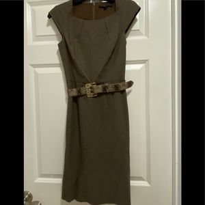 Brown Antonio Melani Dress with snake print belt